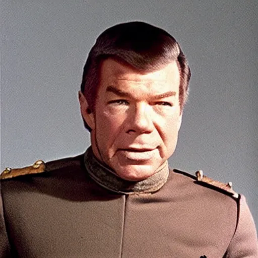 Image similar to photo of a person who looks like a mixture between william shatner and leonard nimoy