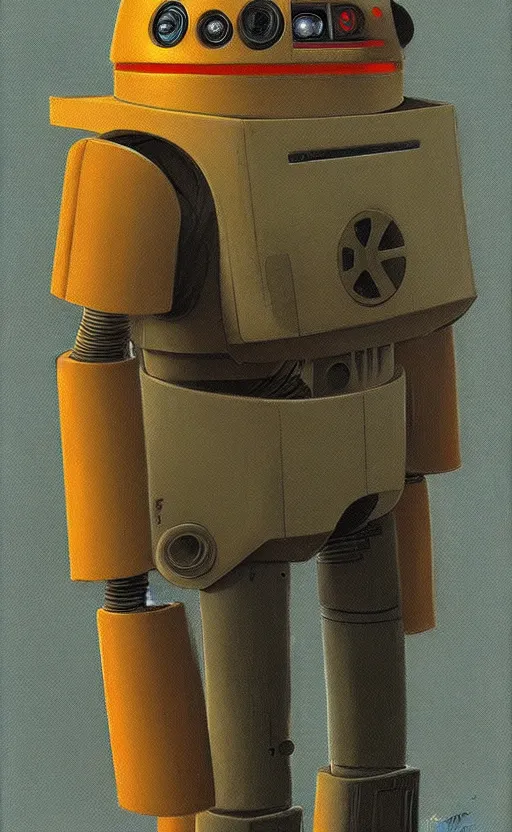 Prompt: forestpunk droid character concept by Ralph McQuarrie