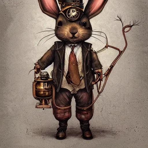 Image similar to steampunk rabbit by esao andrews