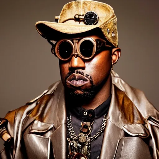 Image similar to steampunk kanye west