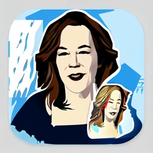 Image similar to schitts creek catherine o'hara as moira, sticker - art, svg vector, adobe - illustrator