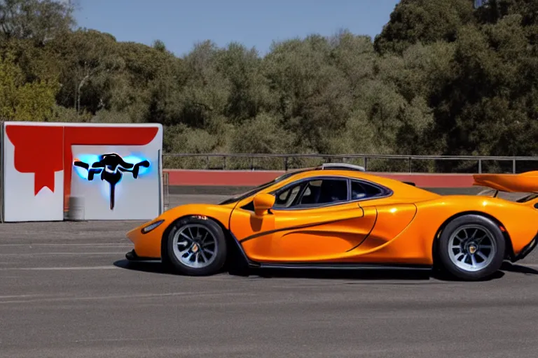 Prompt: 1970s McLaren P1 racing a Tesla cyber truck on the California Ochoa