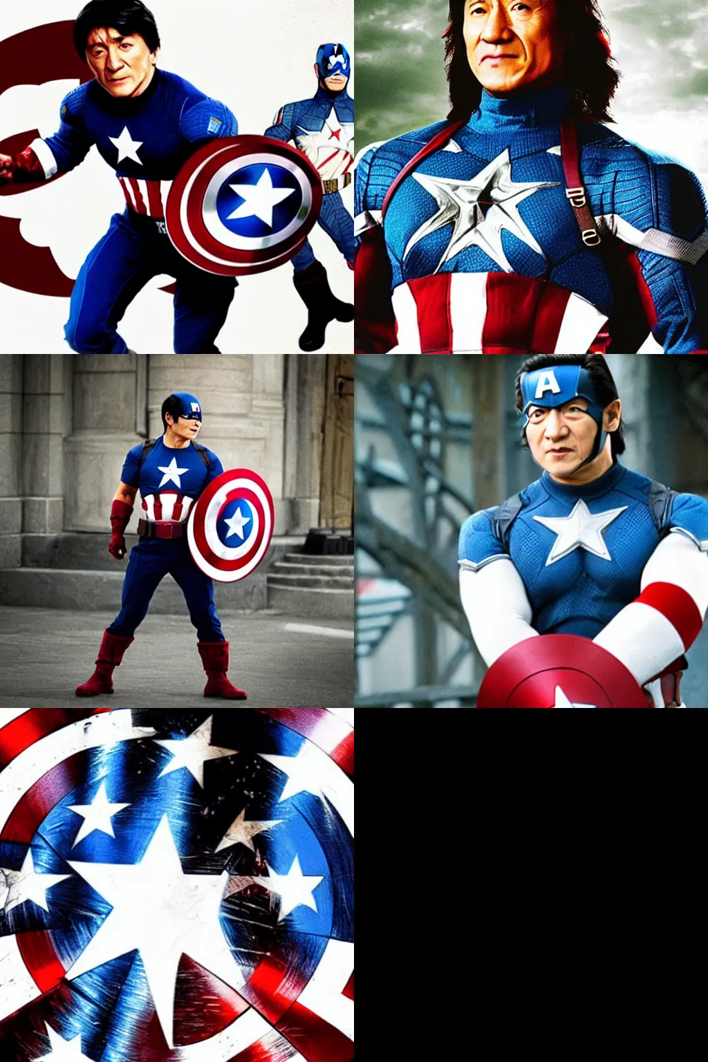 Prompt: Jackie Chan as Captain America