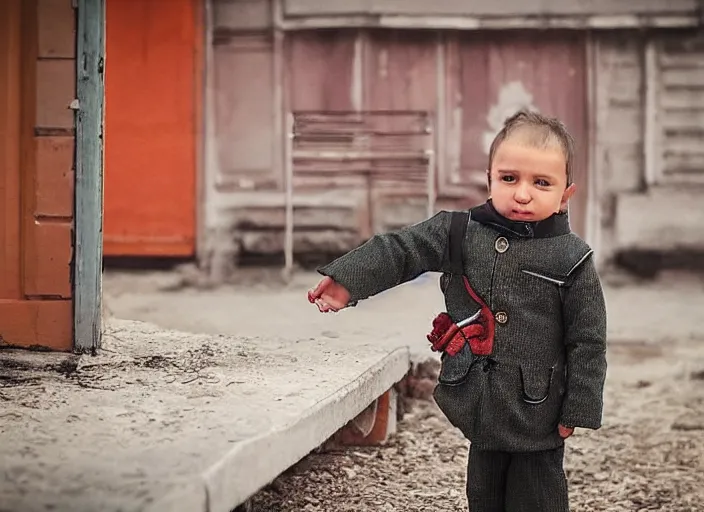 Image similar to professional fine details photo portrait of kid from kazan, tatarstan kid in the postsoviet suburbia, tatar, iphone detailed photo, instagram