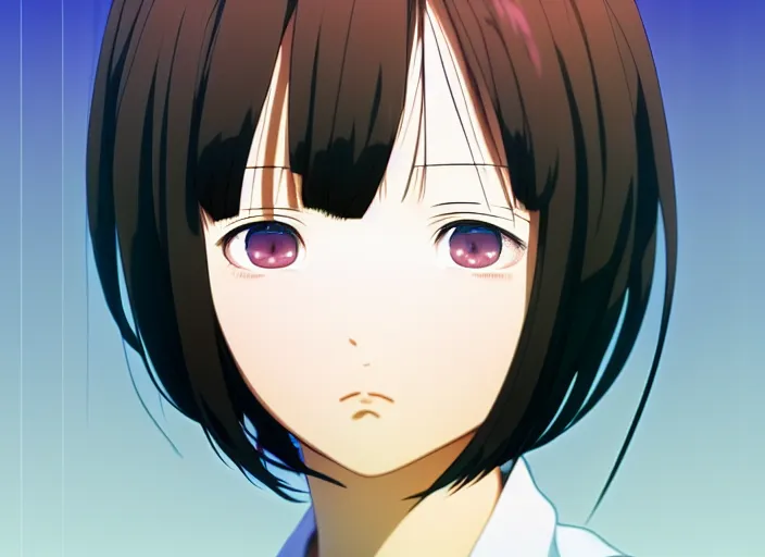 Prompt: anime visual portrait of a young japanese woman looking around the kitchen, cute face by ilya kuvshinov, yoshinari yoh, makoto shinkai, katsura masakazu, dynamic perspective pose, detailed facial features, kyoani, rounded eyes, crisp and sharp, cel shad, anime poster, ambient light, cinematic film