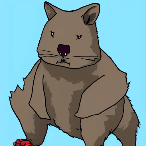 Image similar to cool wombat fursona for james, trending on furaffinity