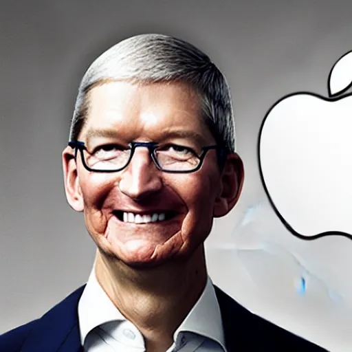 Image similar to tim cook as an apple