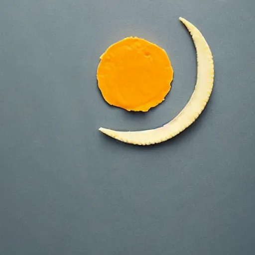 Image similar to the moon made out of cheddar cheese