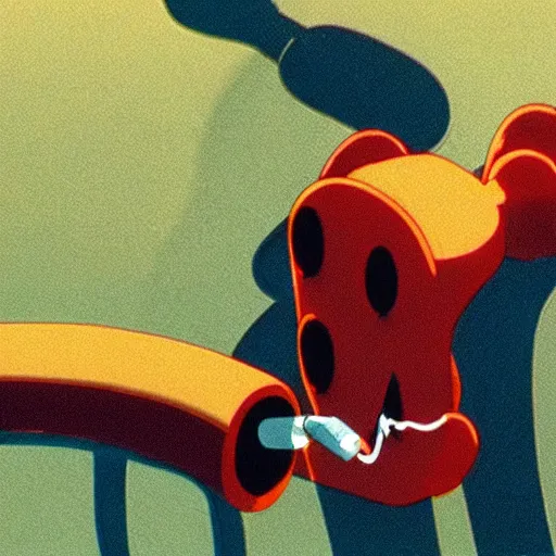 Prompt: Portrait of a Anthropomorphic centipede smoking a cigarette, cel animation by studio ghibli , post-processing , IMAX , vibrant colors , award-winning masterpiece 20 years in the making