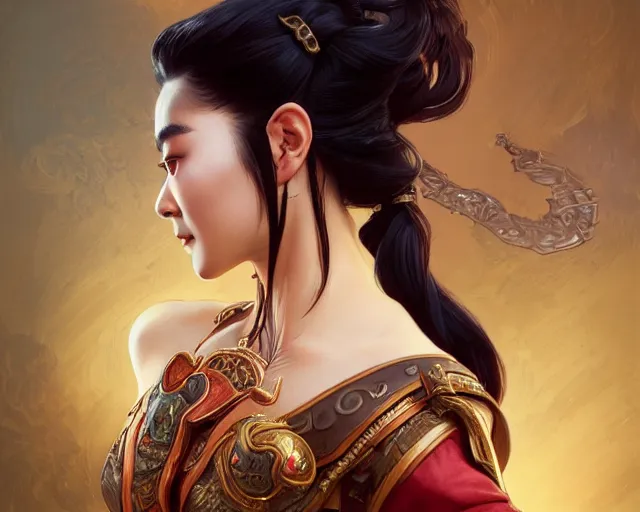 Prompt: photography of brigitte lin dressed as dongfang bubai, deep focus, d & d, fantasy, intricate, elegant, highly detailed, digital painting, artstation, concept art, matte, sharp focus, illustration, hearthstone, art by artgerm and greg rutkowski and alphonse mucha