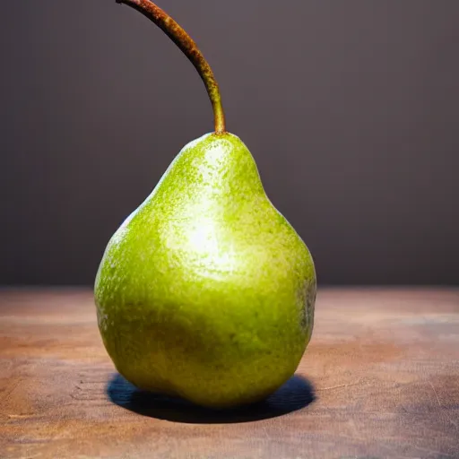 Prompt: half pear, half pig