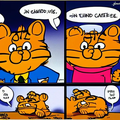 Prompt: a Garfield cartoon, Jim Davis