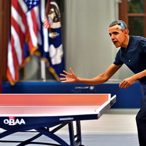 Image similar to obama playing table tennis