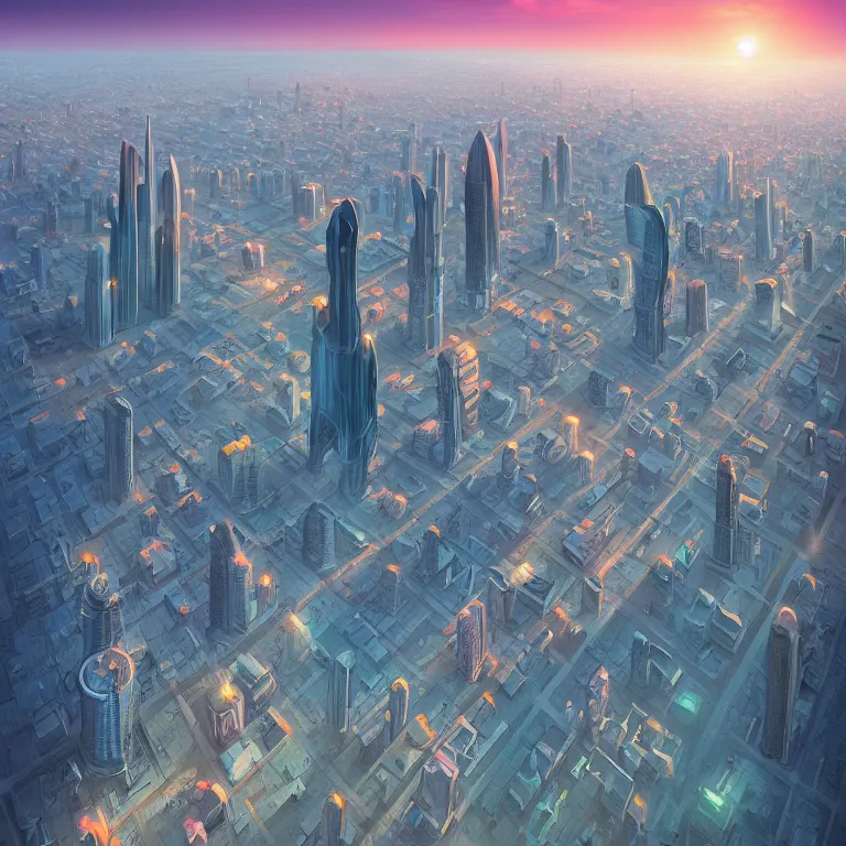 Prompt: A beautiful ultra detailed matte painting of riyadh at DAWN, cinematic lighting, vivid, byCyril Rolando, David Wiesner, unreal engine, featured on artstation