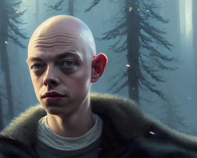 Prompt: highly detailed portrait of dane dehaan as a bald elf, in gta v, stephen bliss, unreal engine, fantasy art by greg rutkowski, loish, rhads, ferdinand knab, makoto shinkai and lois van baarle, ilya kuvshinov, rossdraws, tom bagshaw, global illumination, radiant light, detailed and intricate environment