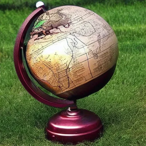 Image similar to a globe made out of liquid metal