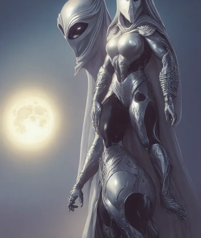 female moon knight, hyper detailed, dynamic Stable Diffusion