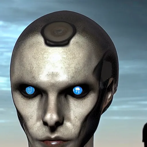 Image similar to Nazi 'black sun's photo realistic humanoid cyborgs from the film 'the prophets of Greater Israel'