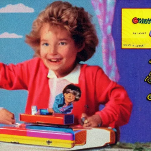 Prompt: vhs footage of an 8 0 s creatacrittles toy commercial