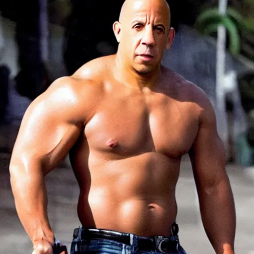 Prompt: vin diesel as a barrel of diesel