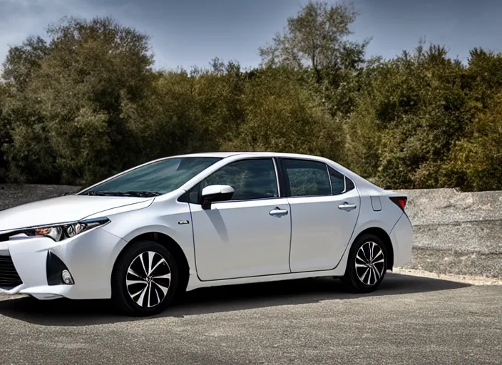 Image similar to photo still of a toyota corolla with full wing doors, 8 k, 5 2 mm f 1 2