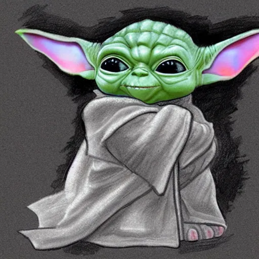 Prompt: baby yoda sketch by Leonardo DaVinci