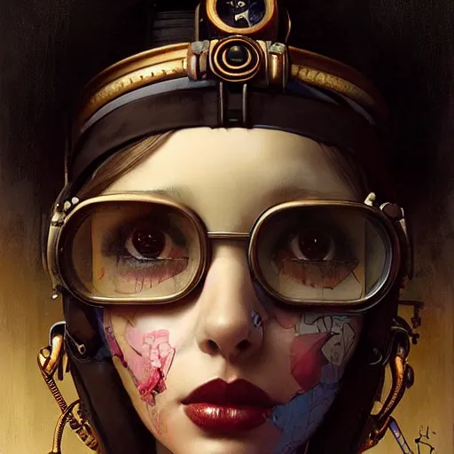 Image similar to lofi steampunk portrait pixar style by Lita Cabellut and Stanley Artgerm and Tom Bagshaw