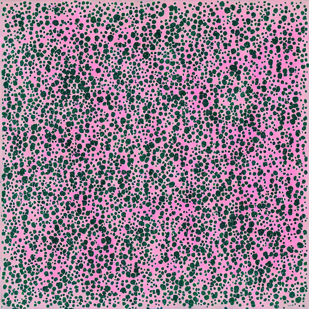 Image similar to camo made of out teeth, smiling, abstract, maya bloch artwork, pink convertible, do hoang tuong artwork, cryptic, dots, stipple, lines, splotch, concrete, color tearing, pitch bending, faceless people, tribal, dark, ominous, eerie, minimal, points, technical, painting