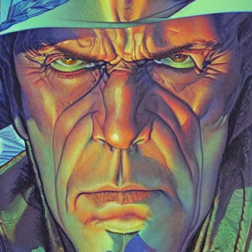 Prompt: jean giraud and moebius and don lawrence and alex ross and john romita jr, gouache and wash paints, detailed details / desperate life of john doe