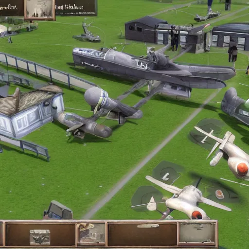 Image similar to world war ii in the style of the sims 3