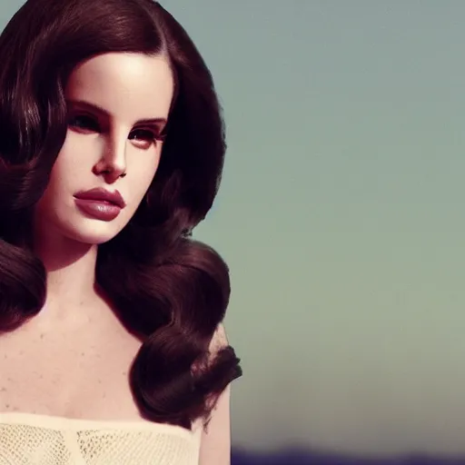 Image similar to Lana del rey in a hand cream commercial, photorealistic, detailed, studio