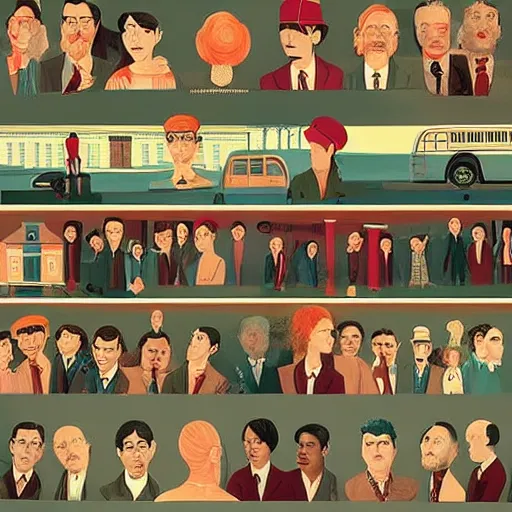 Prompt: a beautiful painting representative of the art style of wes anderson and spike jonze