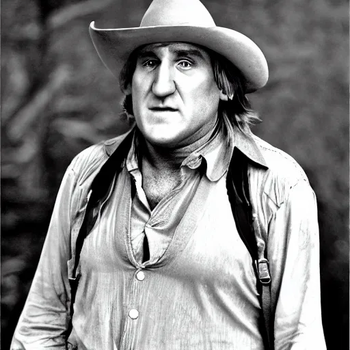 Image similar to gerard depardieu as a cowboy