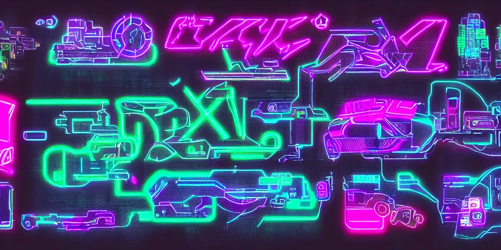 Image similar to twitch, cyberpunk, neon, glow, neon sign