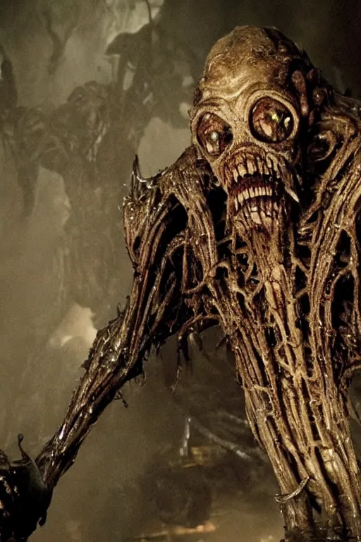 Image similar to rupert murdoch as a filthy underground creature, photorealistic, cinematic lighting, highly detailed, very intricate, by guillermo del toro and hr giger