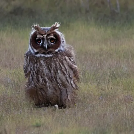 Image similar to an owlbear and its young out in the wild
