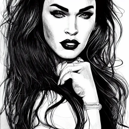 Prompt: “Megan Fox, portrait!!! Portrait based on doodles, scribbled lines, sketch by Liz Y Ahmet, monochrome, concept Art, millions lines, ultra detailed portrait, 4k resolution”