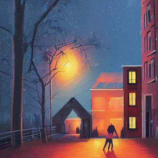 Image similar to a teenage girl and a teenage boy and a cat, in the Netherlands, art by Alena Aenami