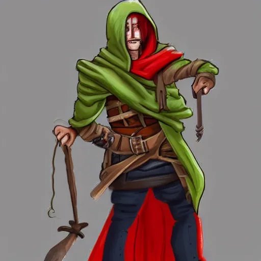 Image similar to eshey stoner rogue, wearing a small bag, dungeons and dragons, character concept of a rogue