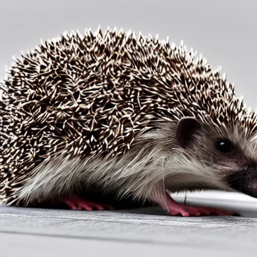 Image similar to a hedgehog using a calculator