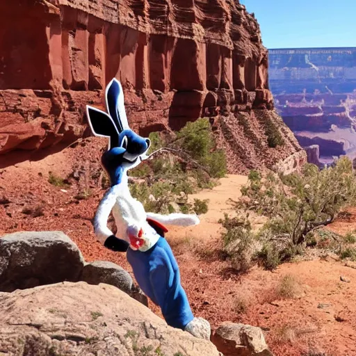 Image similar to Looney Tunes Bugs Bunny in front of the Grand Canyon