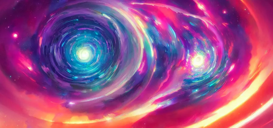 Prompt: a spiral nebula, channeling swirling energy, vaporwave aesthetic, colorful, psychedelic, digital painting, artstation, concept art, smooth, sharp focus, illustration, art by artgerm and greg rutkowski and alphonse mucha