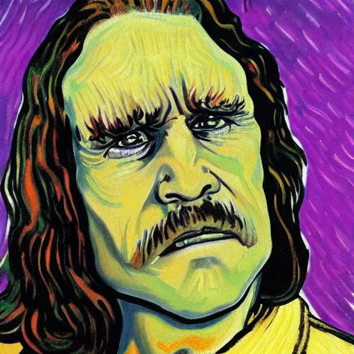 Prompt: Ozzy Osborne painting by Van Gogh