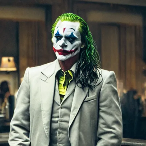 Image similar to still of the new joker movie starring Ron desantis, 35mm film