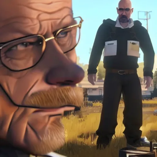 Image similar to walter white with the overwatch team