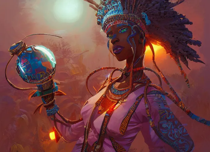 Image similar to highly detailed digital painitng of tribal afrikan voodoo kemetic mask, 2 d game fanart behance hd by jesper ejsing, by rhads, makoto shinkai and lois van baarle, ilya kuvshinov, rossdraws, global illumination, radiant light, detailed and intricate environment