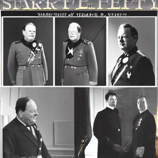 Image similar to starfleet uniform, portrait of winston churchill in starfleet uniform