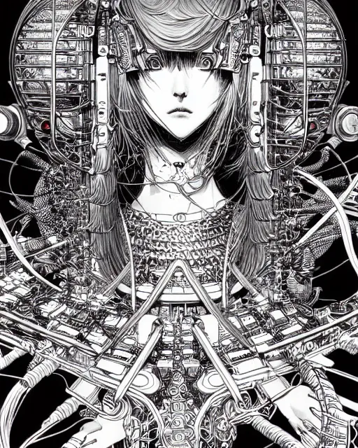 Image similar to hyper detailed illustration of a beat producer, intricate linework, lighting poster by moebius, ayami kojima, 9 0's anime, retro fantasy