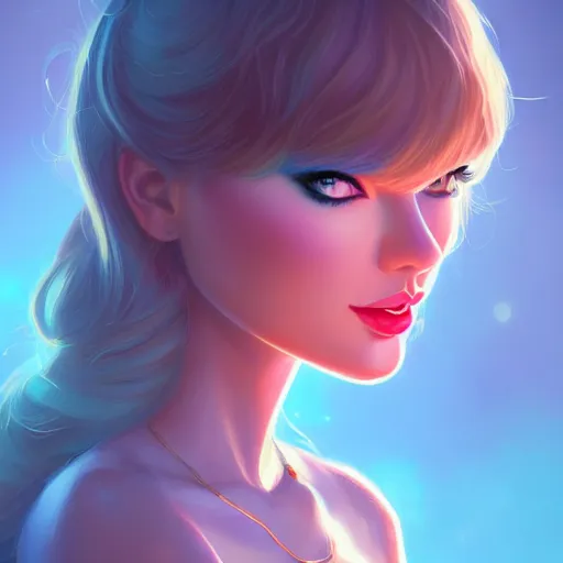 Image similar to a portrait of a beautiful taylor swift, art by lois van baarle and loish and ross tran and rossdraws and sam yang and samdoesarts and artgerm and saruei, digital art, highly detailed, intricate, sharp focus, trending on artstation hq, deviantart, unreal engine 5, 4 k uhd image