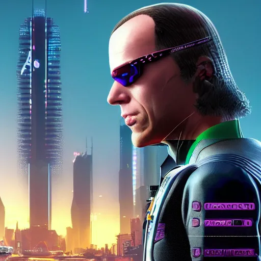 Prompt: nick bostrom portrait in cyberpunk 2 0 7 7 cp 2 0 7 7 3 8 4 0 x 2 1 6 0 simulation hypothesis oxford